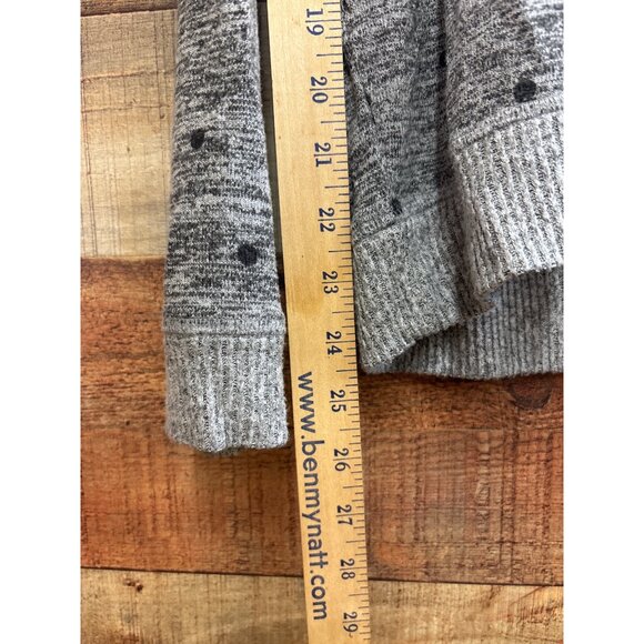 Lucky Brand Gray Polka Dot Sweater L/G Made In Philippines - Picture 2 of 6